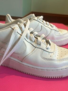 Nike Air Force One White Low-Top Leather Sneakers - Classic Lace-Up